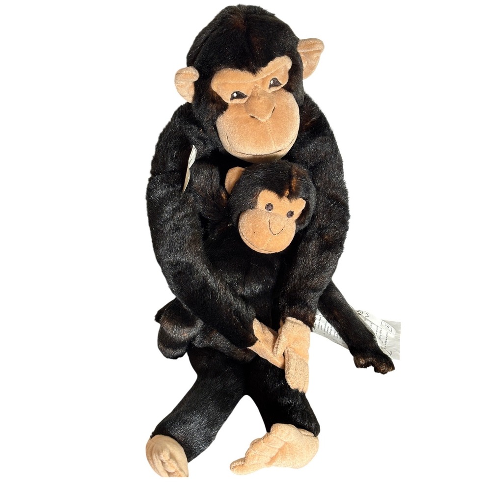 IKEA Klappar Apa Chimpanzee Monkey Mother and Baby Plush Stuffed Animal Retired